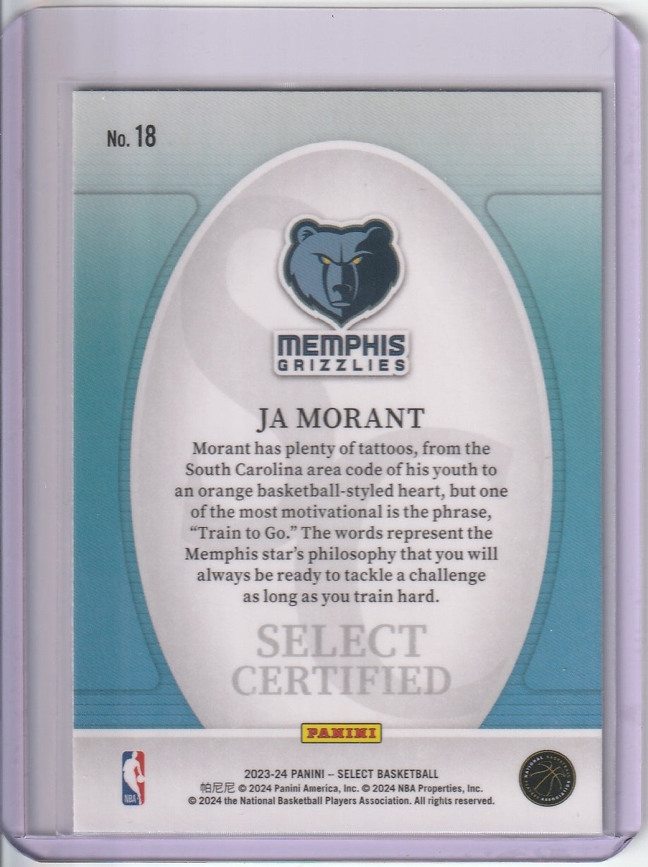 2023-24 Panini Select Basketball - Ja Morant 'Select Certified'