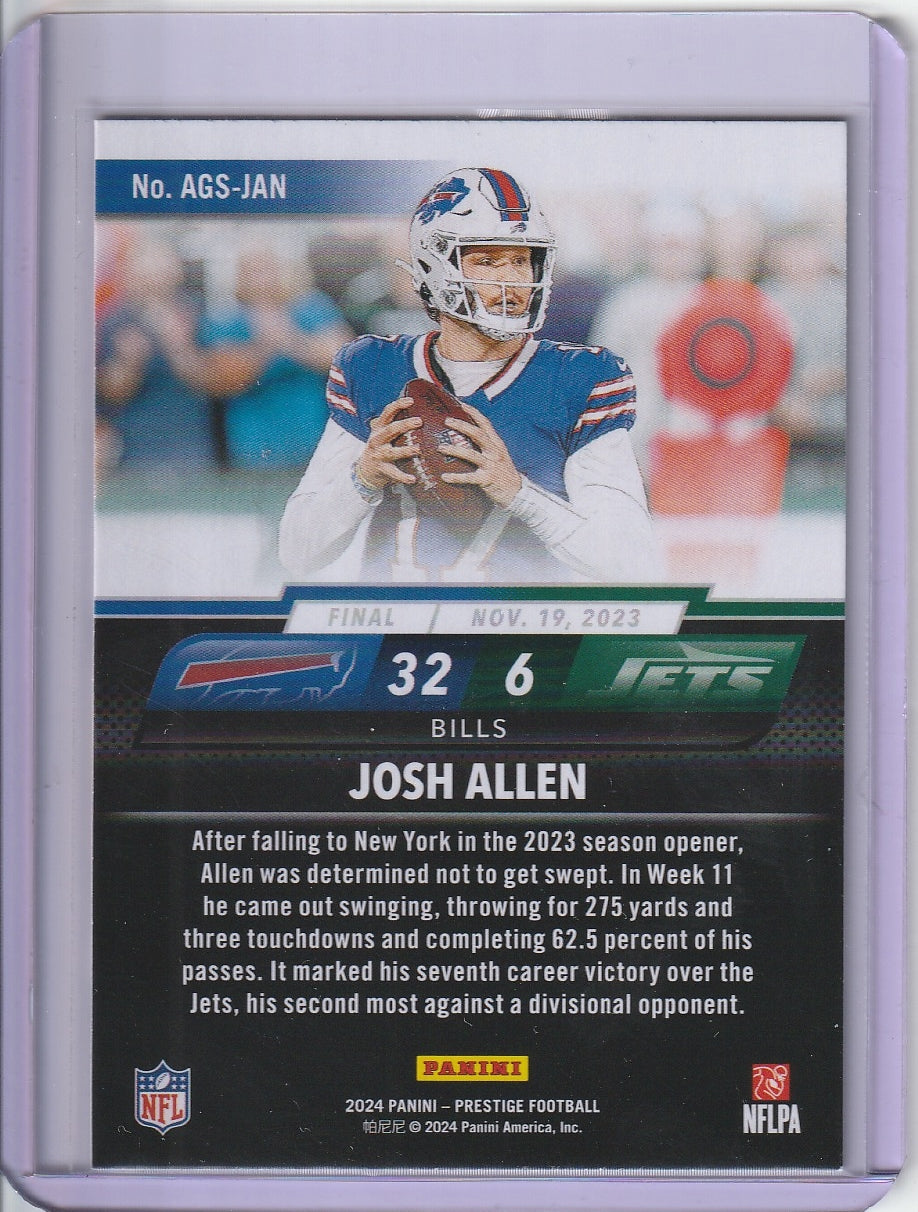 2024 Panini Prestige Football - Josh Allen 'Any Given Sunday'