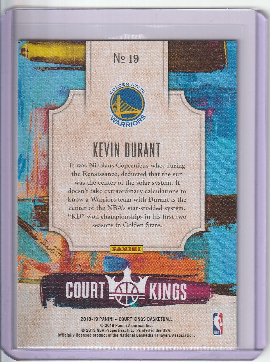 2018-19 Panini Court Kings Basketball - Kevin Durant 'Renaissance Men'