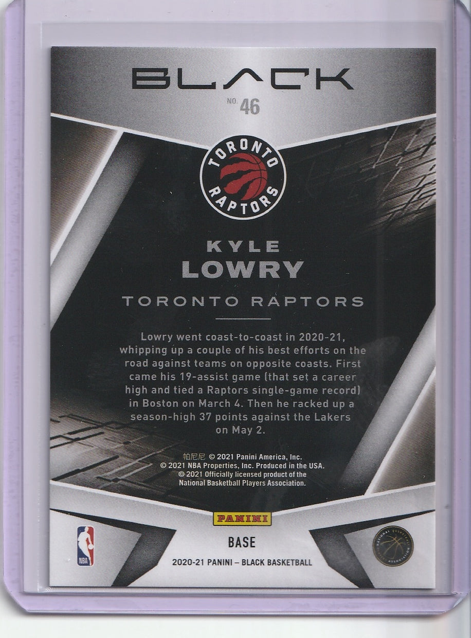 2020-21 Panini Black Basketball - Kyle Lowry Base /149