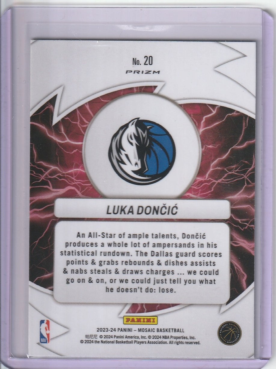 2023-24 Panini Mosaic Basketball - Luka Doncic 'ThunderRoad' Green Prizm