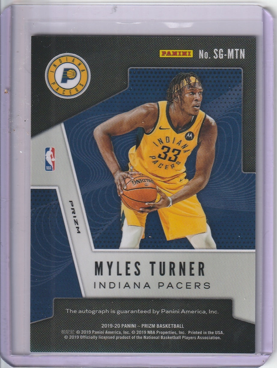 2019-20 Panini Prizm Basketball - Myles Turner 'Choice Signatures' Autograph