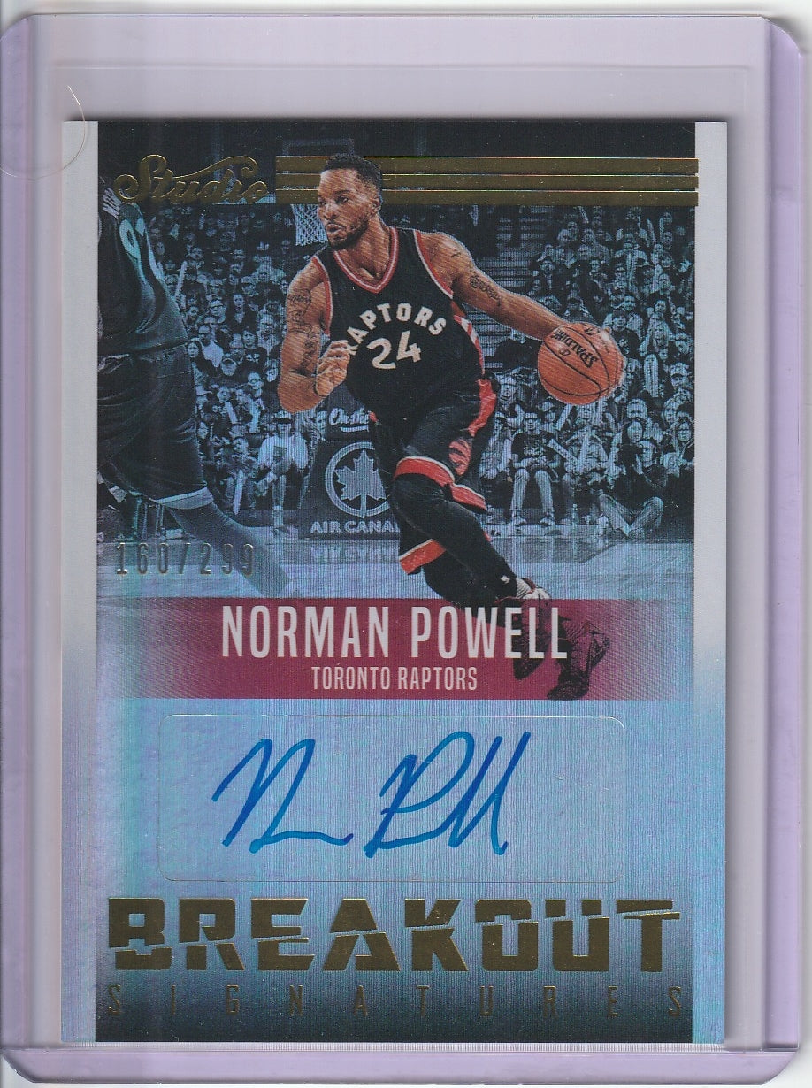 2017-18 Panini Studio Basketball - Norman Powell 'Breakout Signatures' /299 Autograph