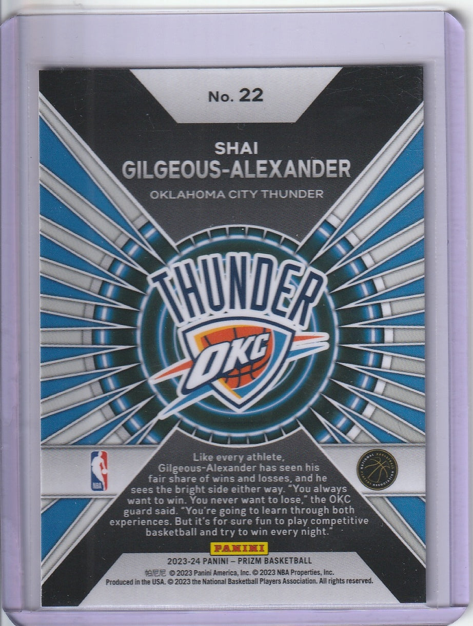 2023-24 Panini Prizm Basketball - Shai Gilgeous-Alexander 'Dominance'