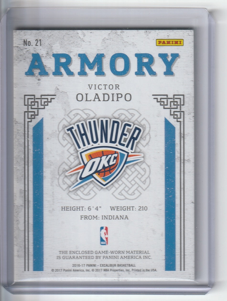 2016-17 Panini Excalibur Basketball - Victor Oladipo 'Armory' /99 *Game Worn*