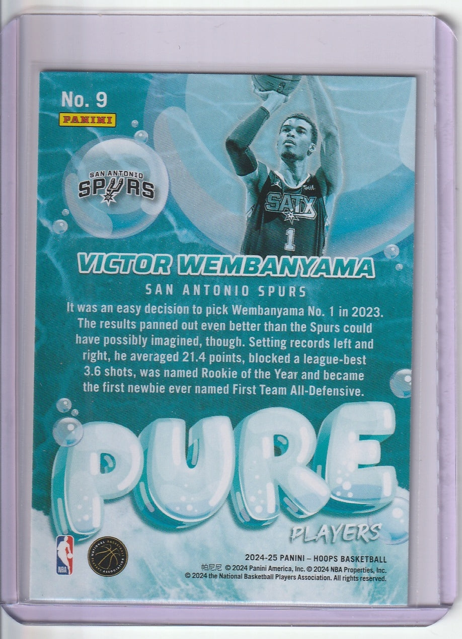 .2024-25 Panini Hoops Basketball - Victor Wembanyama 'Pure Players'