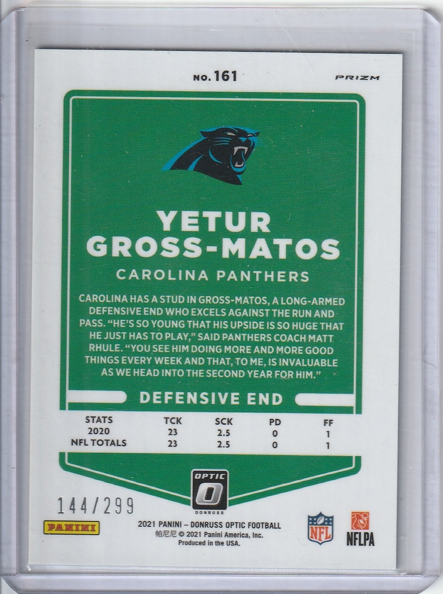 2021 Panini Donruss Optic Football - Yetur Gross-Matos, Aqua /299
