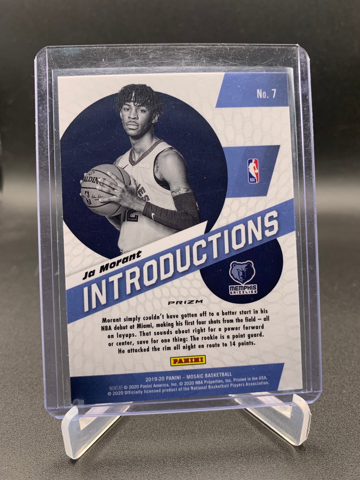 2019-20 Panini Mosaic Basketball - Ja Morant ‘Introductions’ Rookie RC Silver Prizm Mosaic