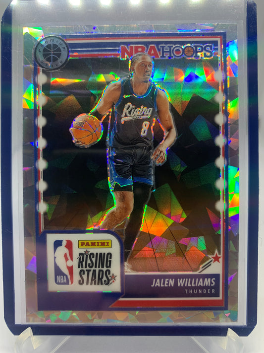 2023-24 Panini Hoops Premium Stock Basketball - Jalen Williams ‘Rising Stars’ Cracked Ice Prizm