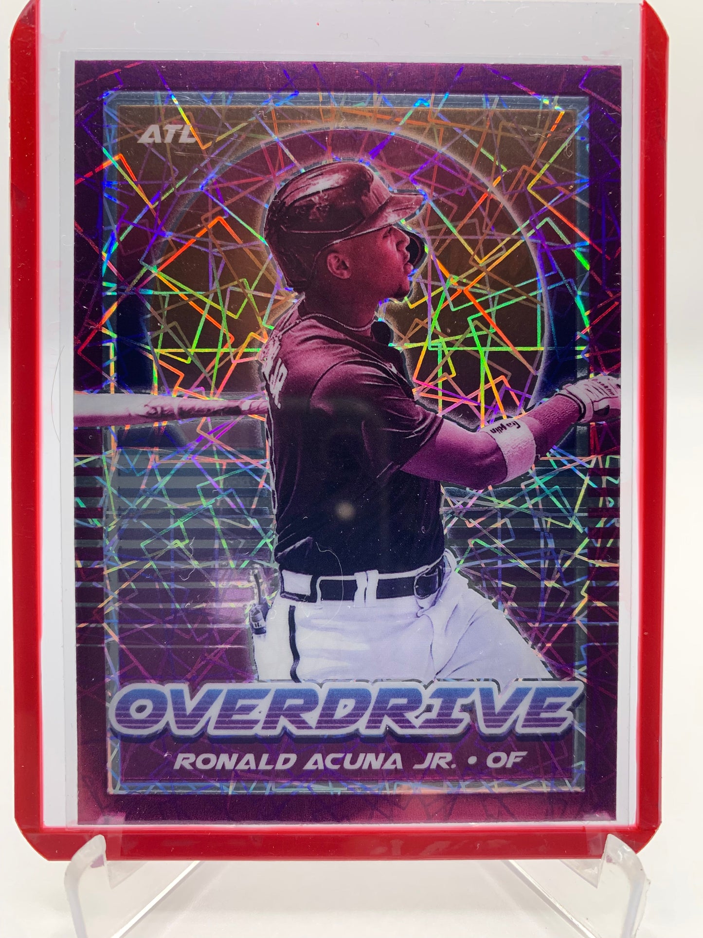 2021 Panini Chronicles Overdrive Baseball - Ronald Acuna Jr. ‘Purple Velocity’