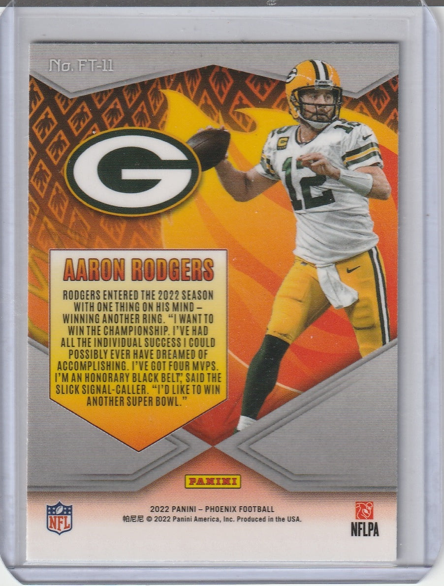 2022 Panini Phoenix Football - Aaron Rodgers 'Flame Throwers'