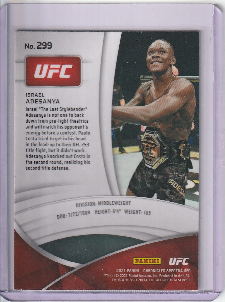 2021 Panini Chronicles Spectra UFC - Israel Adesanya