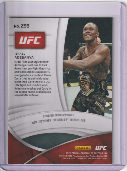 2021 Panini Chronicles Spectra UFC - Israel Adesanya