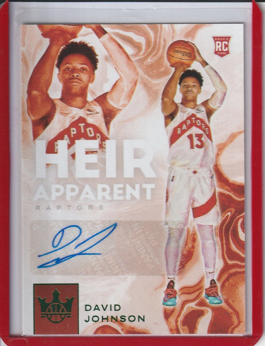 2021-22 Panini Court Kings Basketball - David Johnson 'Heir Apparent' RC Rookie Autograph