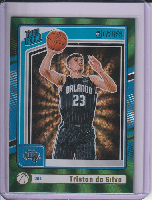 2024-25 Panini Donruss Basketball - Tristan Da Silva 'Rated Rookie' Green Laser RC