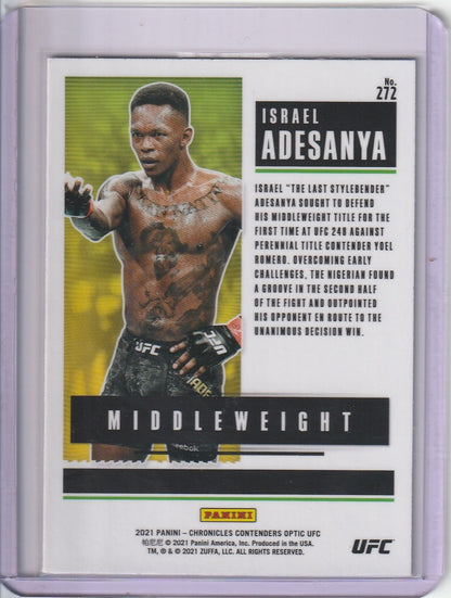 2021 Panini Chronicles Contenders Optic UFC - Israel Adesanya