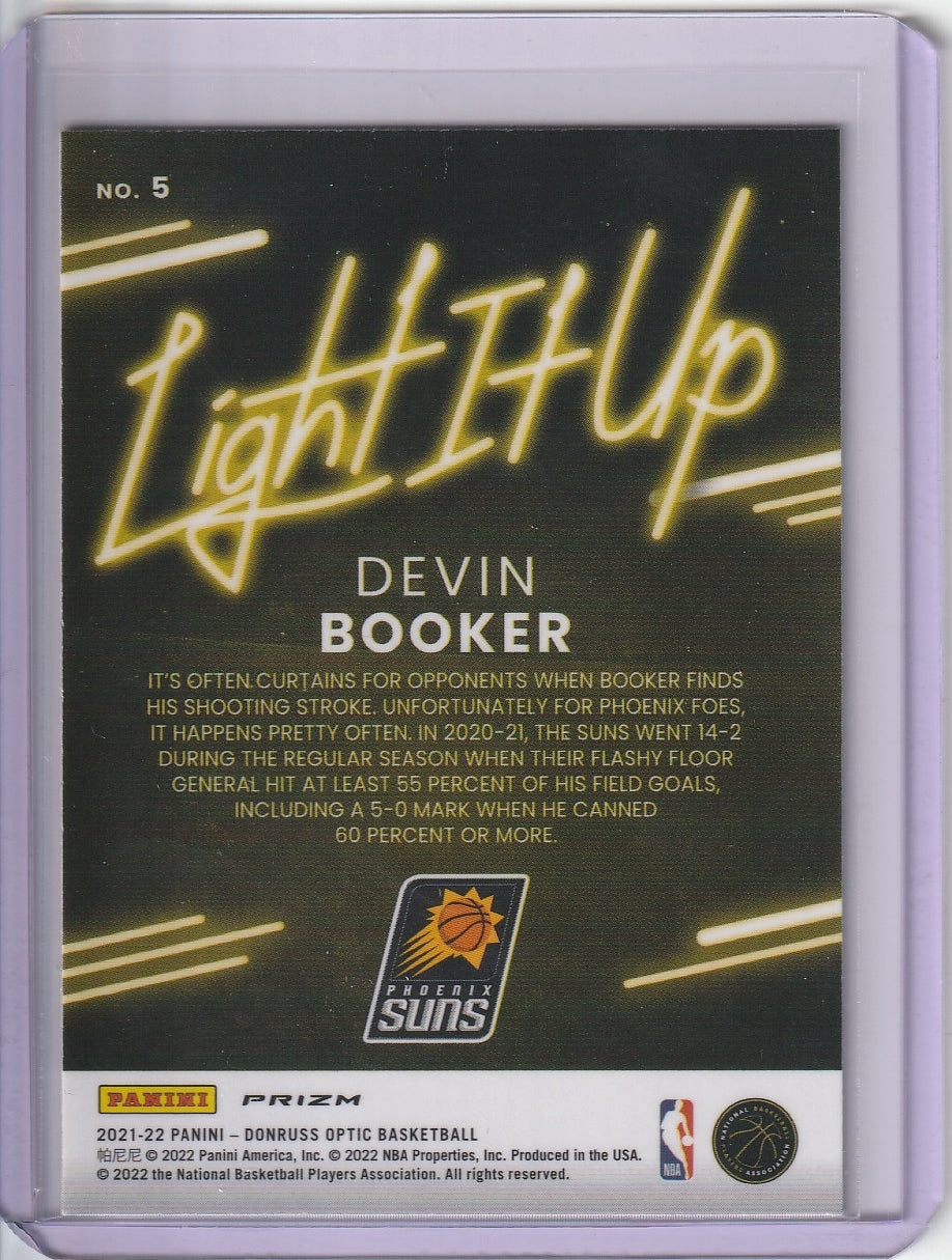 2021-22 Panini Donruss Optic Basketball - Devin Booker 'Light It Up' Red Pulsar