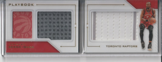 2016-17 Panini Preferred Basketball - Serge Ibaka 'Jumbo Playbook' Double Game Worn Relic /75