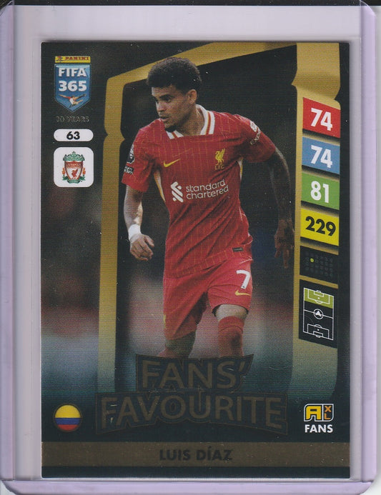 2025 Panini Fifa 365 - Luis Diaz 'Fans Favourite'