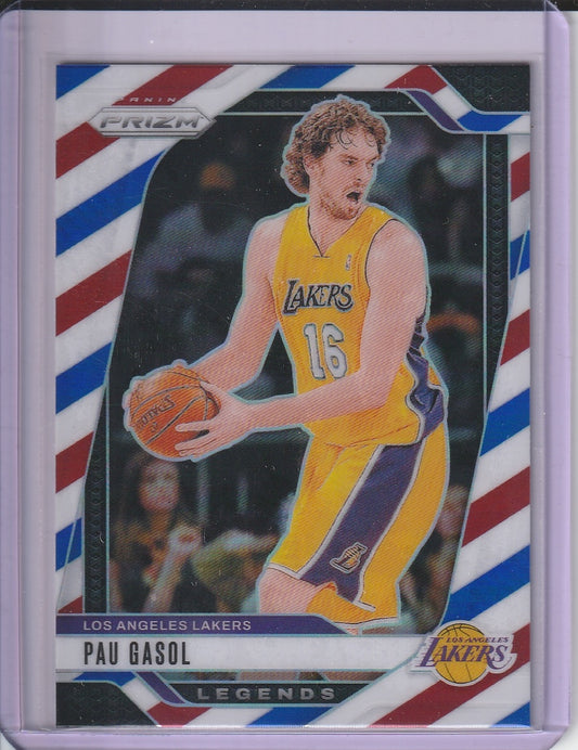 2024-25 Panini Prizm Basketball - Pau Gasol 'Legends' Red, White, Blue