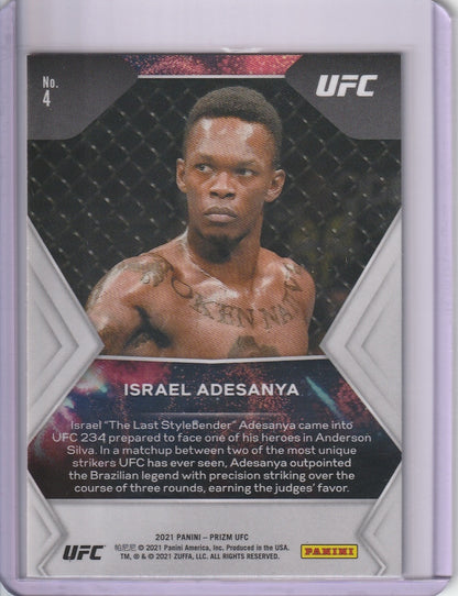 2021 Panini Prizm UFC - Israel Adesanya 'Fireworks'