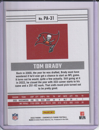 2022 Panini Chronicles Football - Tom Brady