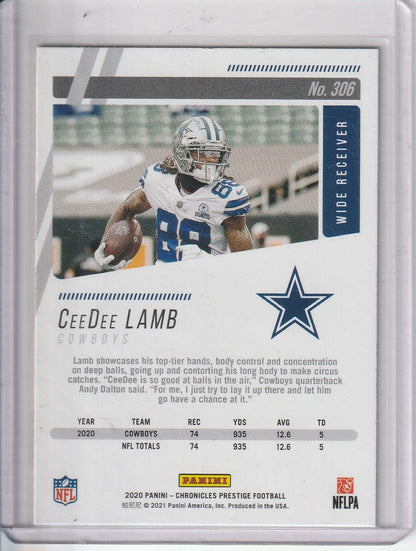 2020 Panini Chronicles Prestige Football - CeeDee Lamb 'Bronze' RC Rookie