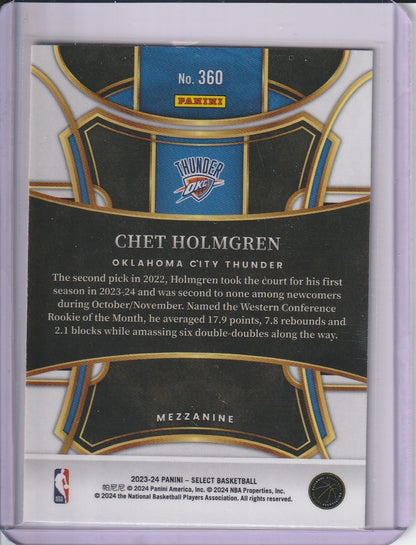 2023-24 Panini Select Basketball - Chet Holmgren 'Mezzanine'