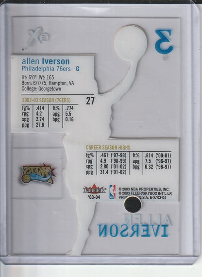 2003-04 Fleer Basketball - Allen Iverson 'eX' Acetate