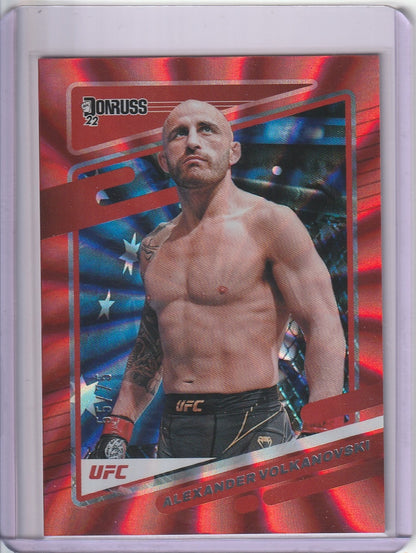 2022 Panini Donruss UFC - Alexander Volkanovski Red Laser Holo /75