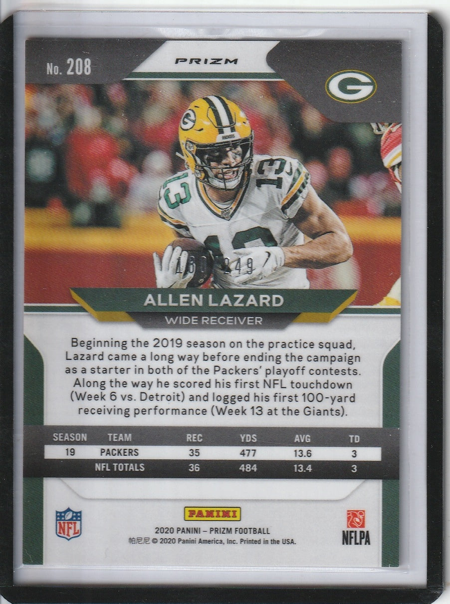2020 Panini Prizm Football - Allen Lazard 'Orange Prizm' /249