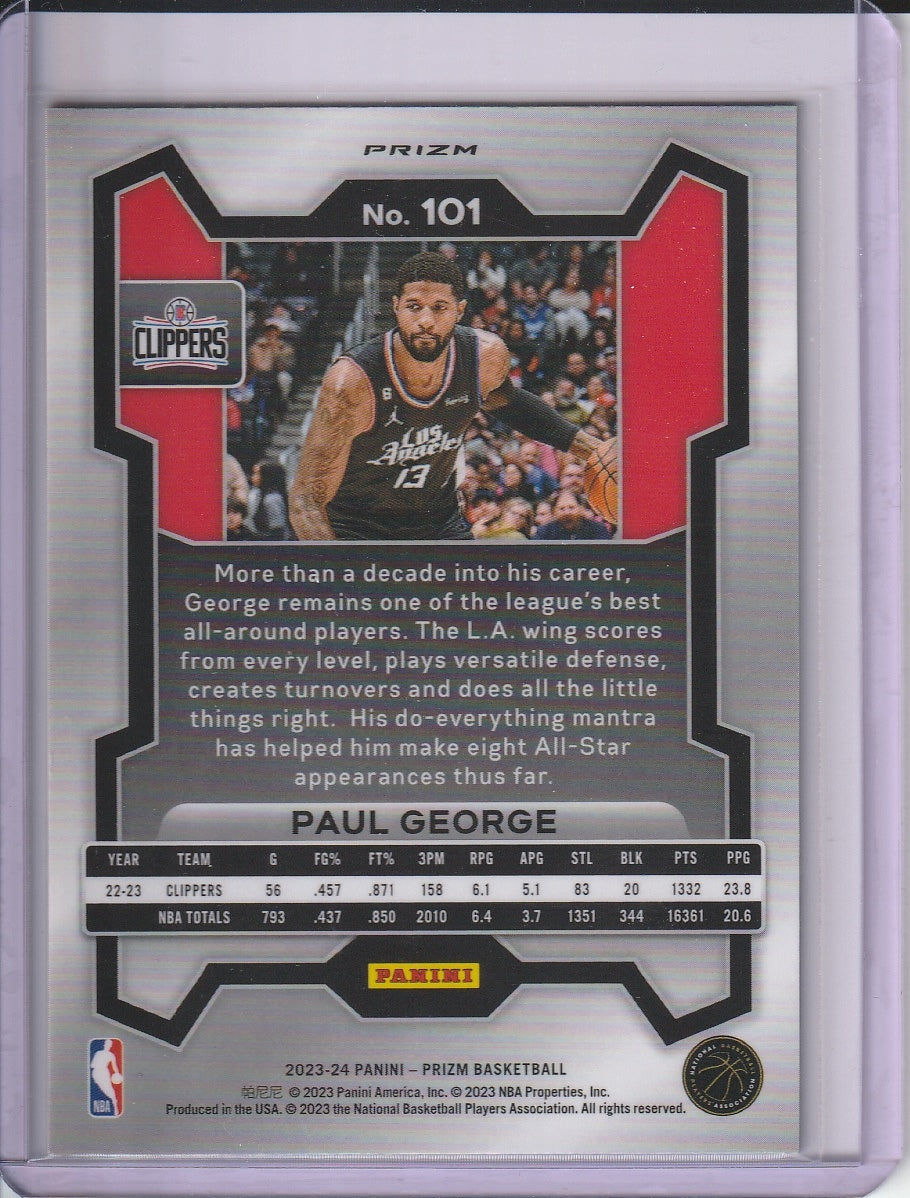 2023-24 Panini Prizm Basketball - Paul George 'Red, White, Blue'