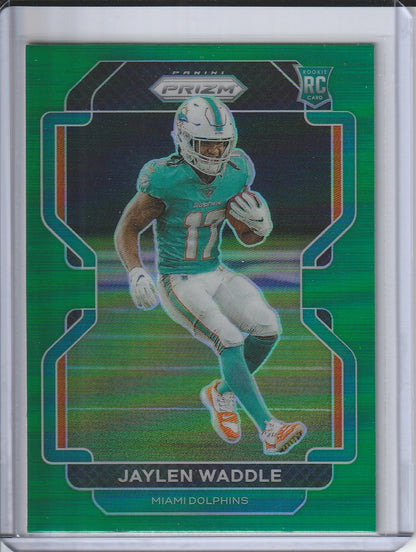 2021 Panini Prizm Football - Jaylen Waddle 'Green Prizm' RC Rookie *Colour Match*
