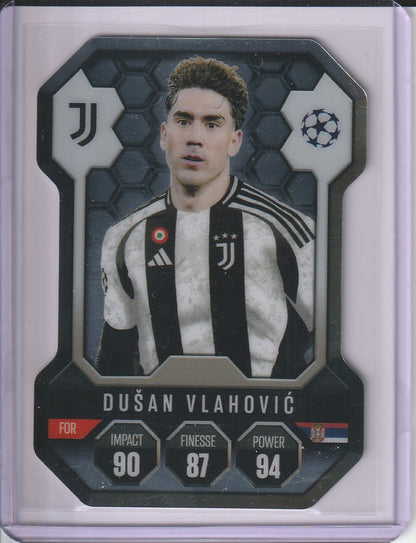 2025 Topps Match Attax - Dusan Vlahovic 'Chrome Sheild' Die Cut