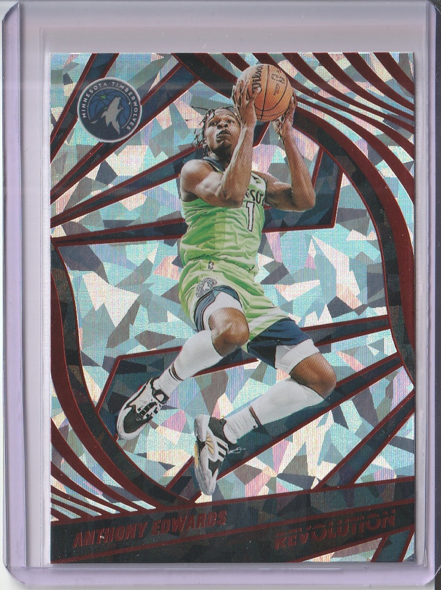 2021-22 Panini Revolution Basketball - Anthony Edwards 'Chinese New Year, Cracked Ice' Red