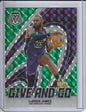 2023-24 Panini Mosaic Basketball - LeBron James 'Give and Go' Green Prizm
