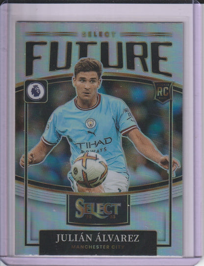 2022-23 Panini Select Premier League Soccer - Julian Alvarez 'Select Futures' Silver Prizm