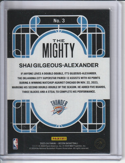 2023-24 Panini Recon Basketball - Shai Gilgeous-Alexander 'The Mighty'