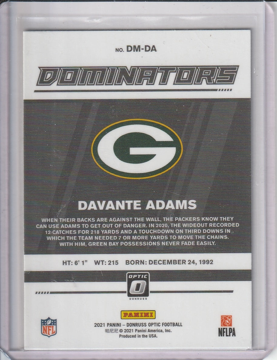 2021 Panini Donruss Optic Football - Davante Adams 'Dominators'
