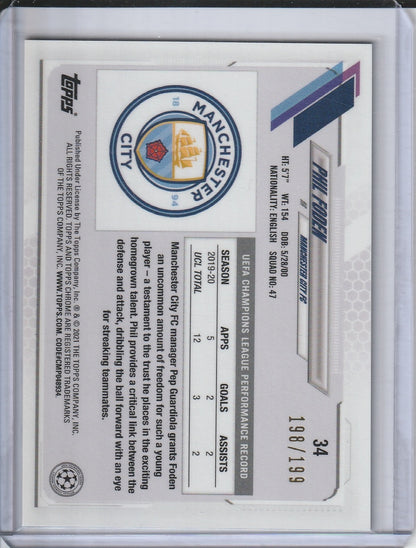 2021 Topps Chrome UCL x Steve Aoki - Phil Foden /199