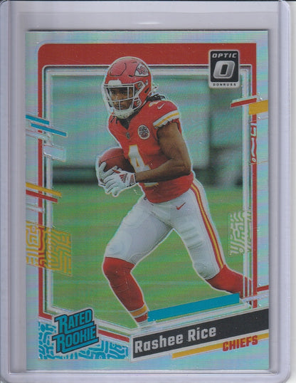 2023 Panini Donruss Optic Football - Rashee Rice 'Rated Rookie' Silver Prizm Holo RC Rookie