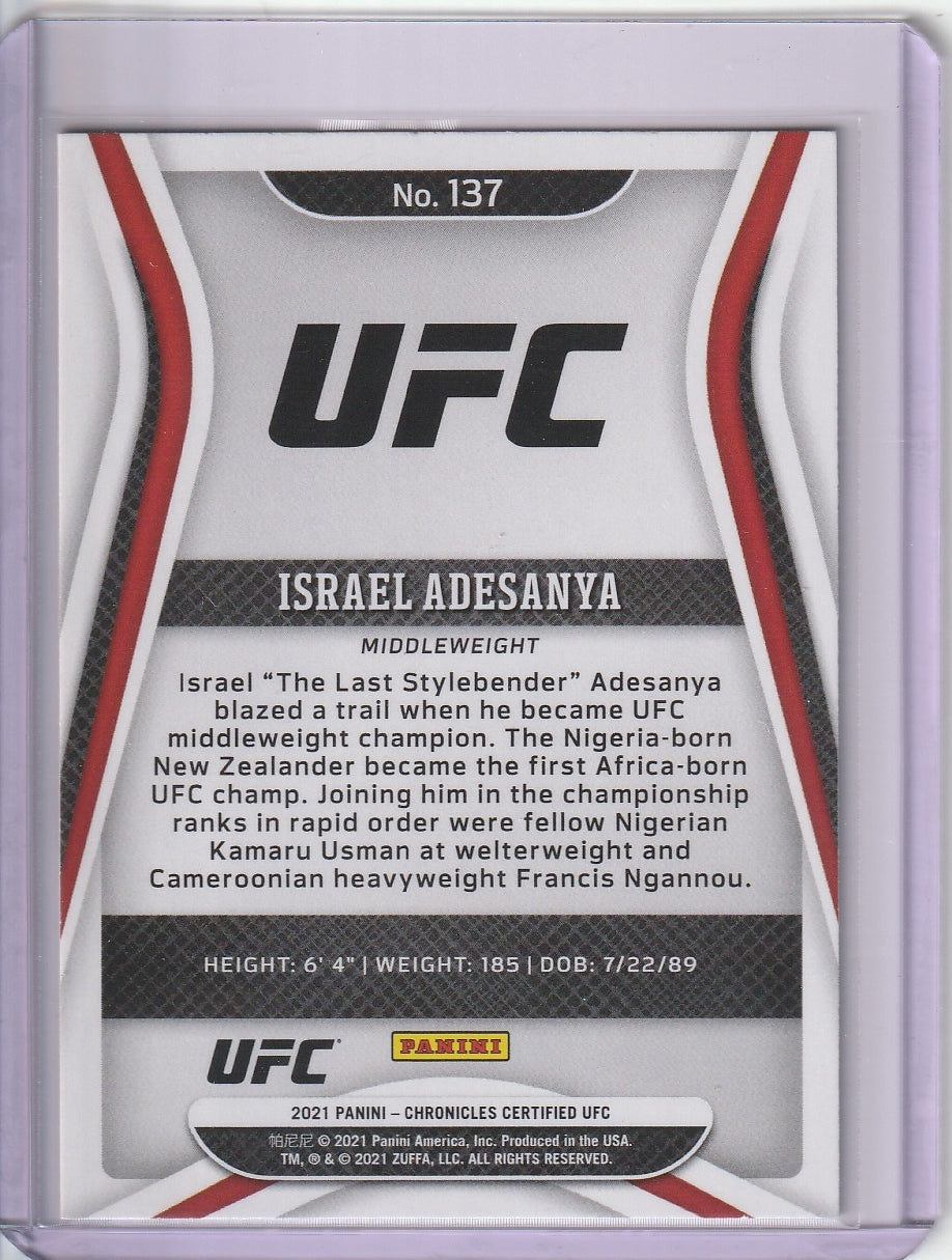 2021 Panini Chronicles Certified UFC - Israel Adesanya