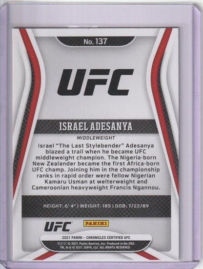 2021 Panini Chronicles Certified UFC - Israel Adesanya