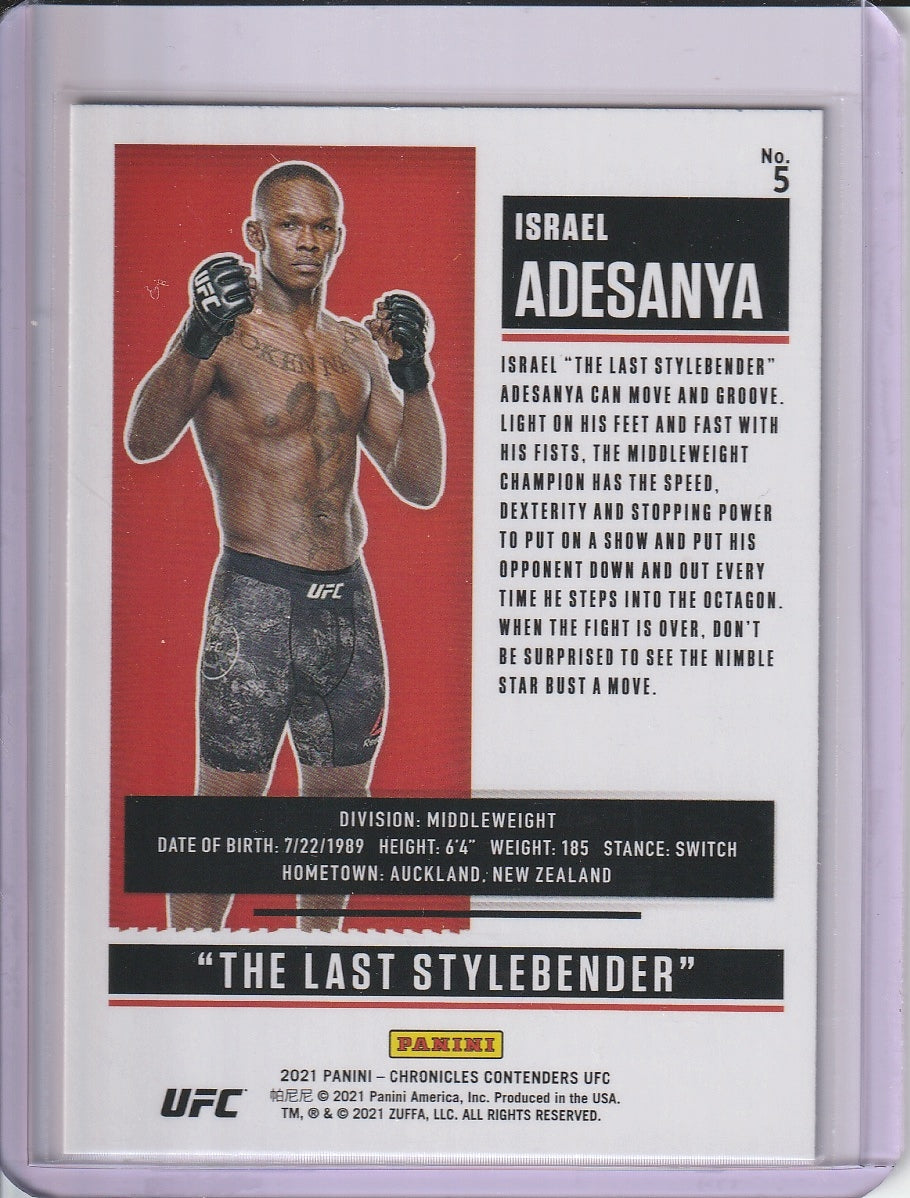 2021 Panini Chronicles Contenders UFC - Israel Adesanya