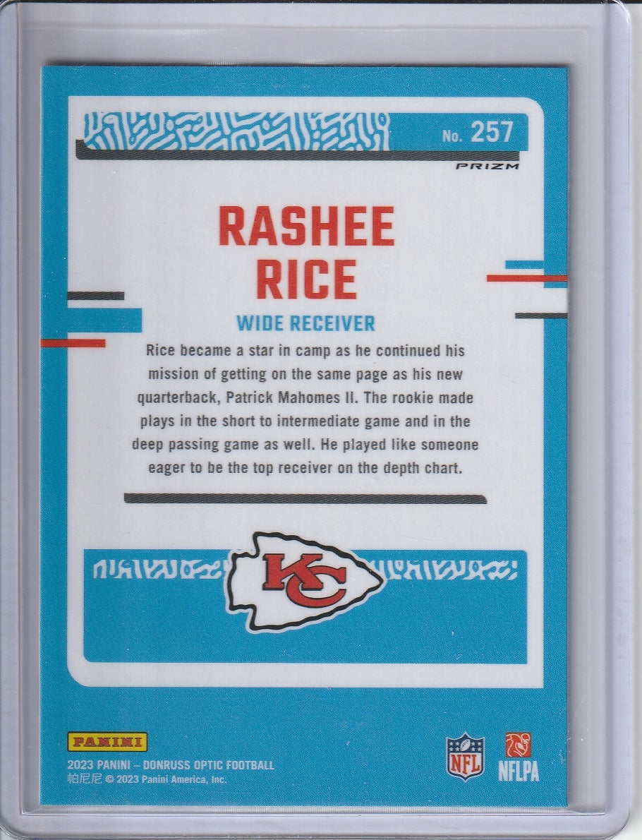 2023 Panini Donruss Optic Football - Rashee Rice 'Rated Rookie' Silver Prizm Holo RC Rookie