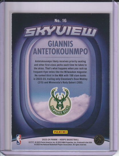 2023-24 Panini Hoops Basketball - Giannis Antetokounmpo 'Skyview'
