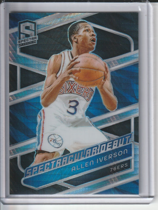 2013-24 Panini Spectra Basketball - Allen Iverson 'Spectracular Debut' Hyper Prizm