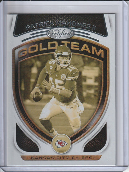 2021 Panini Certified Football - Patrick Mahomes II 'Gold Team'
