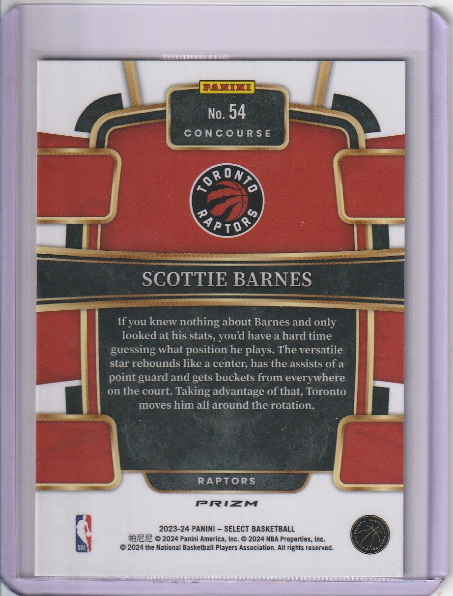 2023-24 Panini Select Basketball - Scottie Barnes 'Tri Colour'