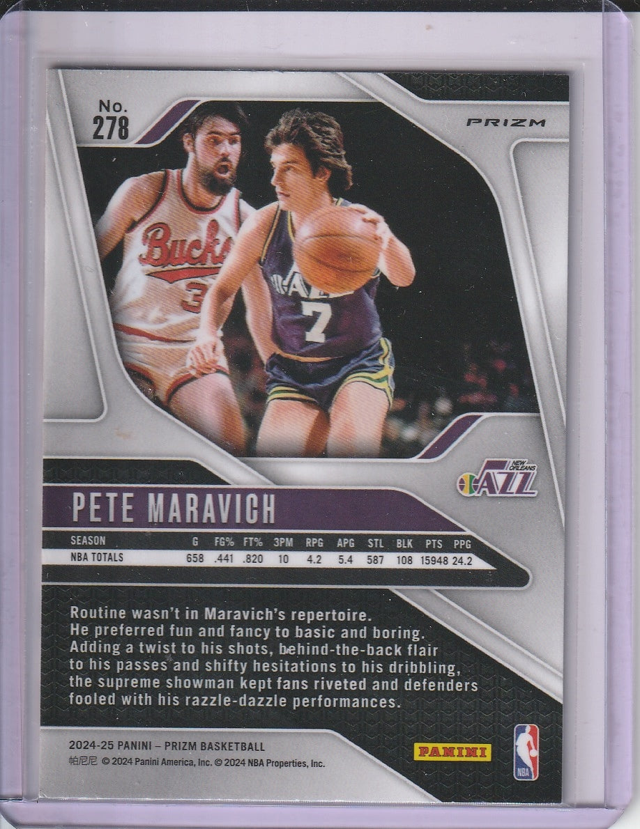 2024-25 Panini Prizm Basketball - Pete Maravich 'Legends' Red, White, Blue